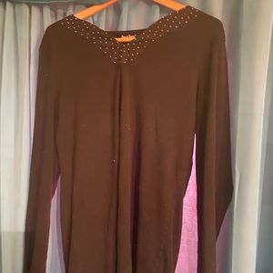 📣 Steve & Barry’s LS Black Beaded Shirt-Last Call
